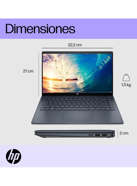 Notebook HP Pavilion x360 14-ek0007la Intel Core i5 8GB RAM 512GB SSD 14" Táctil FHD Windows Home + Lápiz Zenvo Natural Silver-1