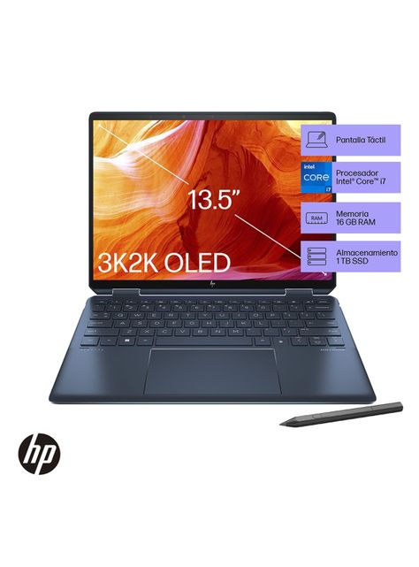 Notebook Spectre x360 14-ef2001la Intel Core i7 16GB RAM 1TB SSD 13.5" táctil 3K2K + Lápiz Zenvo Nightfall-2