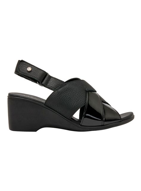 Sandalia Ck021 Cuero Taco Cuadrado Mujer-0