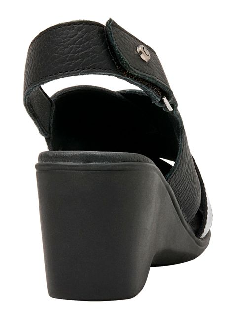 Sandalia Ck021 Cuero Taco Cuadrado Mujer-4