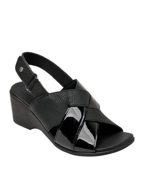 Sandalia Ck021 Cuero Taco Cuadrado Mujer-1
