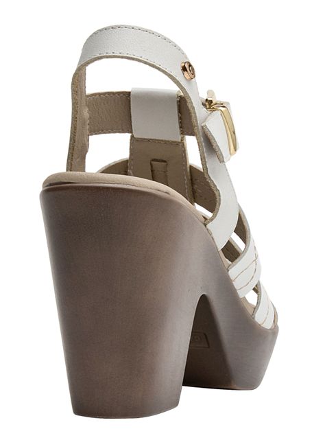 Sandalia Cuero Ck102 Taco Cuadrado Mujer-4
