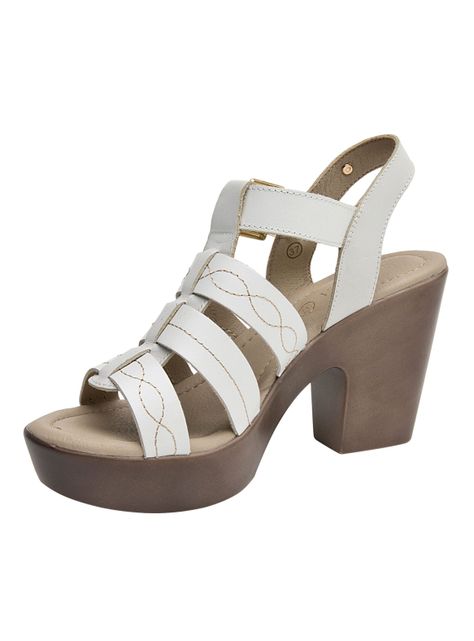 Sandalia Cuero Ck102 Taco Cuadrado Mujer-3