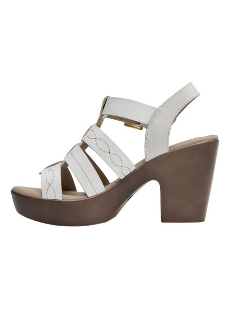 Sandalia Cuero Ck102 Taco Cuadrado Mujer-2