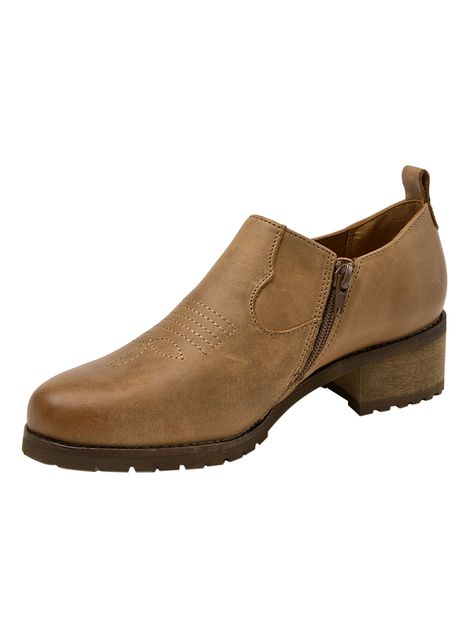 Zapato Casual Cuero Taco Cuadrado Wk115 Mujer-3