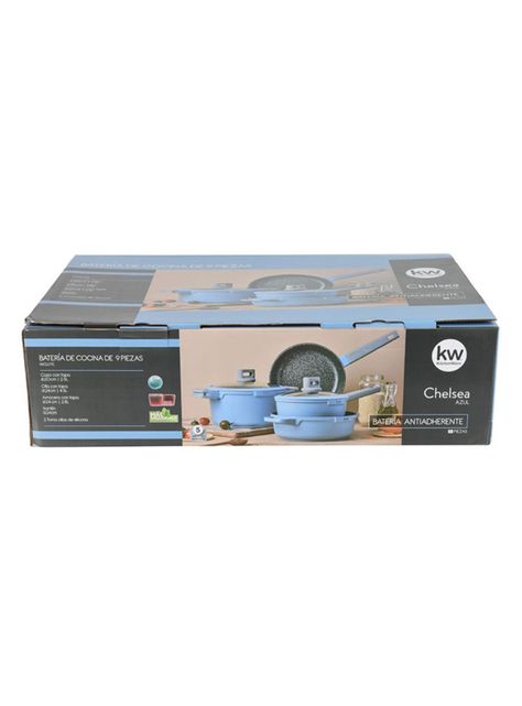 Batería de Cocina Chelsea 9 Piezas Azul-2