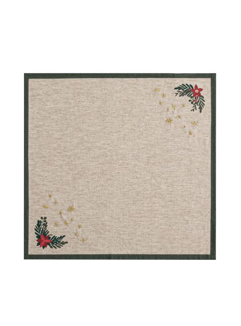 Set 4 Servilletas Muérdago 45x45 cm-1