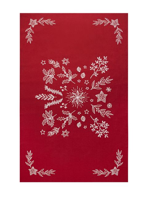 Mantel Rojo Navideño 180x300 cm-1