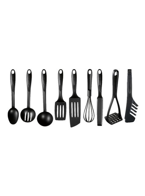 Set 9 Utensilios de Cocina Bienvenue Negro-0