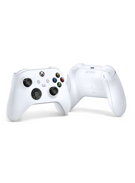 Control Gamer Inalámbrico Robot Blanco-2