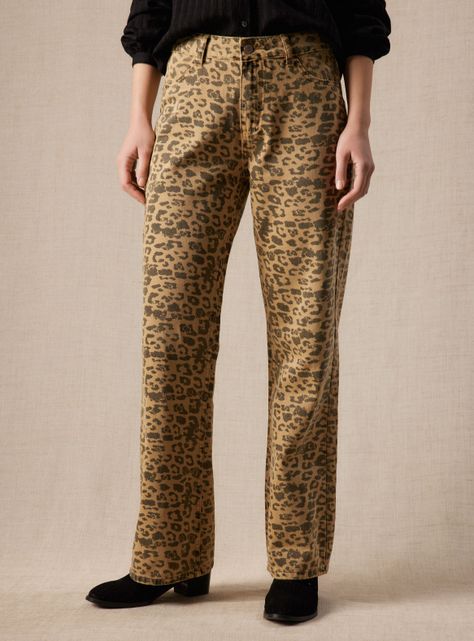 Jeans Estampado Leopardo Gatado-0