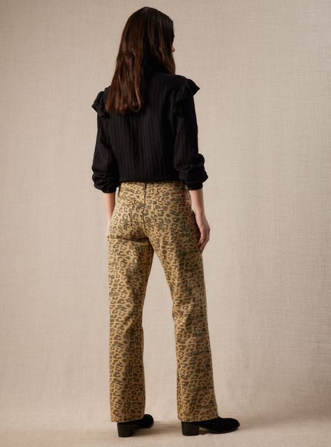 Jeans Estampado Leopardo Gatado-5