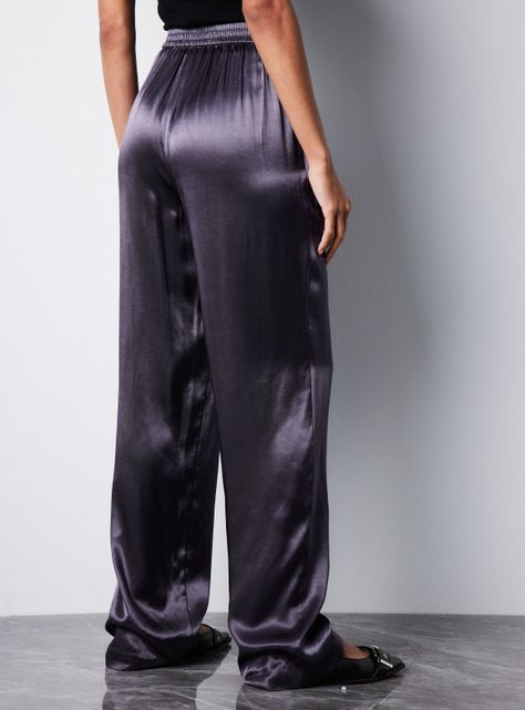 Pantalón Traje Recto Satín-1