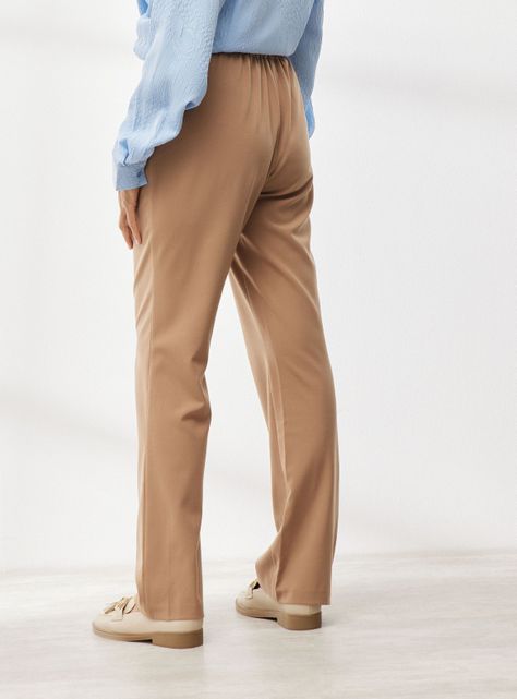 Pantalón de Vestir Tiro Medio Pretina-1