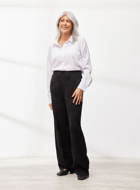 Pantalón Pierna Ancha Jacquard-4
