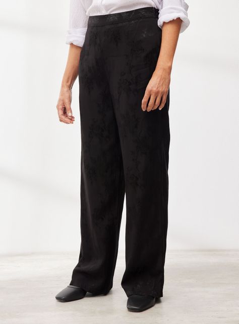Pantalón Pierna Ancha Jacquard-0