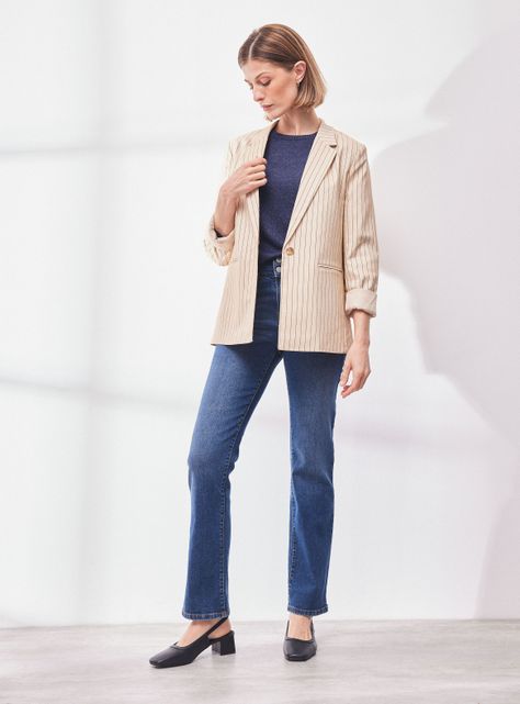 Blazer Básico Abierto con Botón-4
