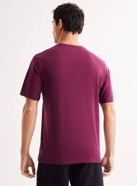 Polera Manga Corta Cuello Redondo Logo Bordado En Pecho-1