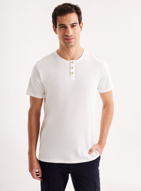 Polera Manga Corta Henley-0