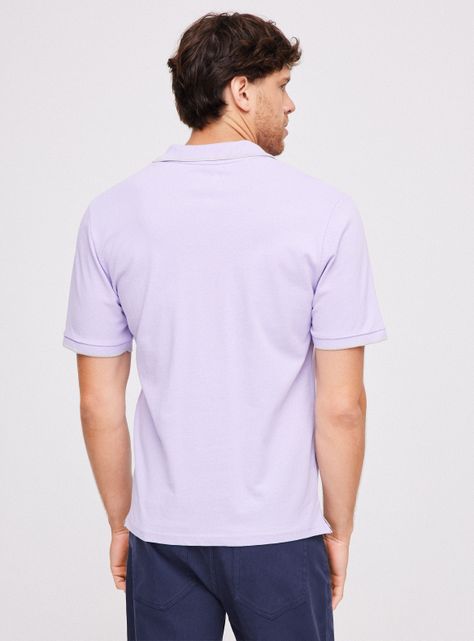 Polera Manga Corta Piqué Detalle Cuello y Manga-1