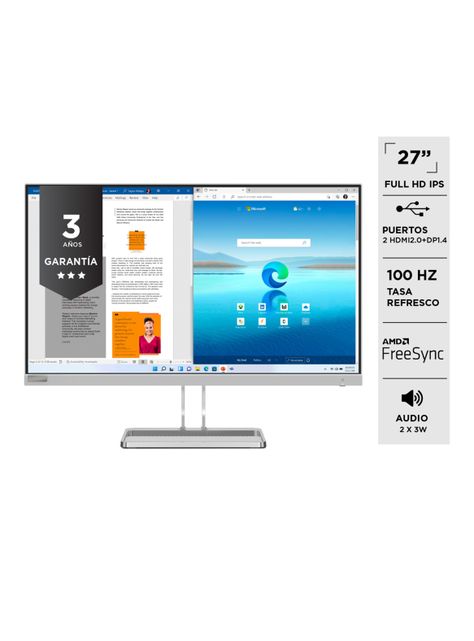 Monitor LED 27" Full HD IPS L27i-40 100Hz Speaker Integrado-2