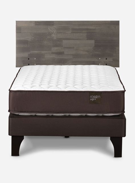 Cama Europea Ergo T 1 Plaza + Respaldo Tabor Grafito-1