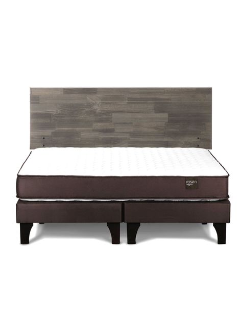 Cama Europea Ergo T Base Dividida 2 Plazas + Respaldo Tabor-1