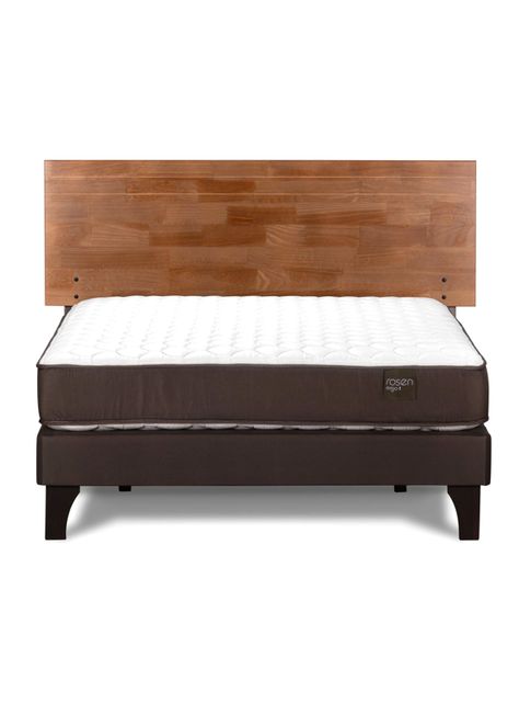 Cama Europea Ergo T 2 Plazas + Respaldo Tabor Café Taffy-1