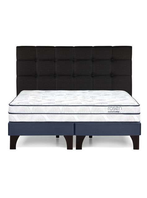 Cama Europea Autonomy Sky King + Respaldo Oscuro-1