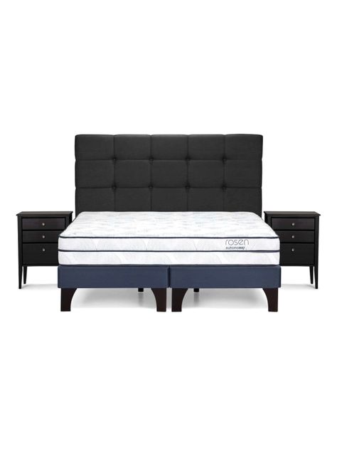 Cama Europea Autonomy Sky Base Dividida 2 Plazas + Set de Muebles-1