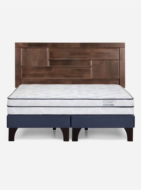Cama Europea Autonomy Sky 2 Plazas Base Dividida + Respaldo Dolce-1