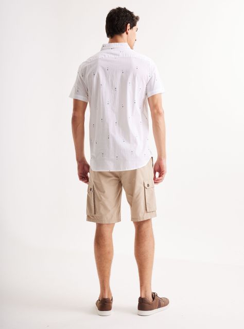 Camisa de Vestir Manga Corta Algodón Diseños-5