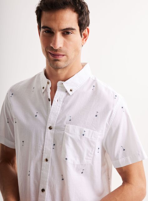 Camisa de Vestir Manga Corta Algodón Diseños-2