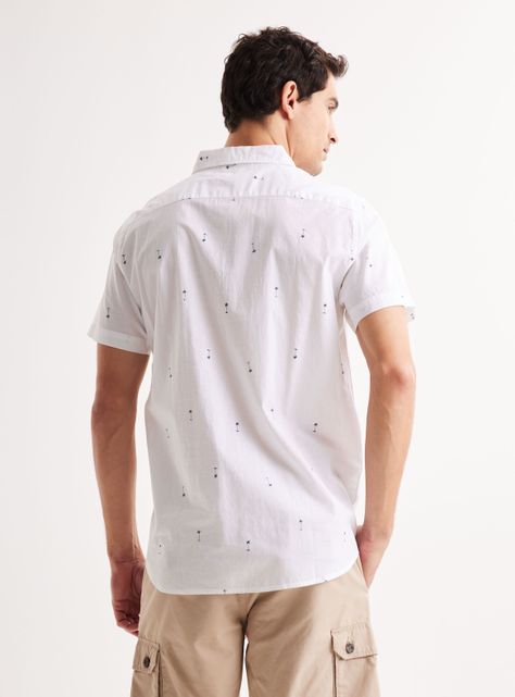 Camisa de Vestir Manga Corta Algodón Diseños-1