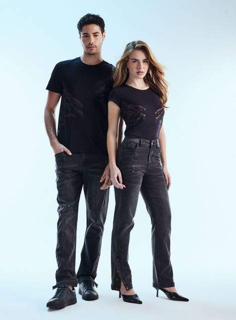 Polera Print Textura Volumen Brillante-1