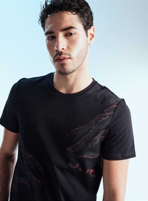 Polera Print Textura Volumen Brillante-4