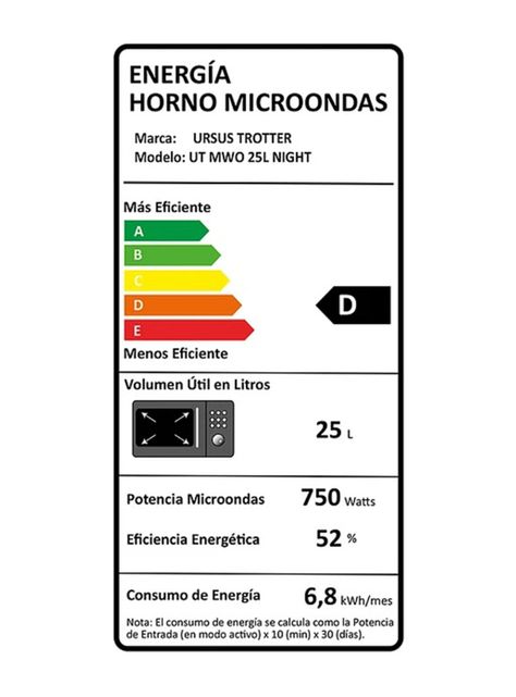 Horno Microondas Empotrable 24 Litros UT MWO 25L Night-2