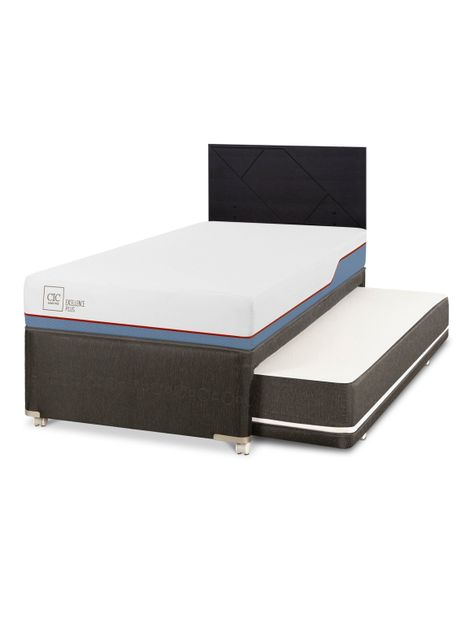Diván Excellence Plus Black 1.5 Plazas Respaldo Villarrica Negro-0