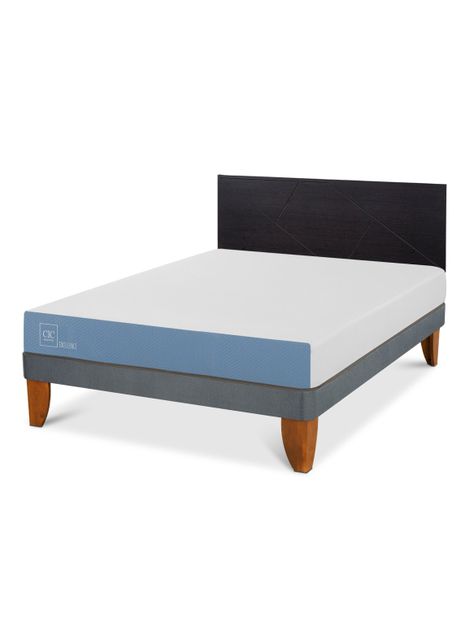 Cama Europea Excellence 2 Plazas x190 cm + Respaldo Villarrica Negro-0