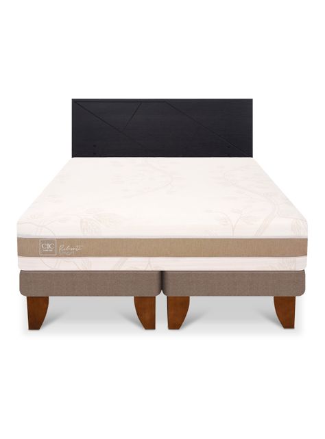Cama Europea Rilassati Infinity King + Respaldo Villarrica Negro-2