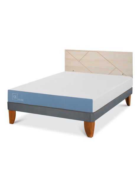 Cama Europea Excellence 2 Plazas x190 cm + Respaldo Villarrica Alpino-0