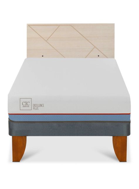 Cama Europea Excellence Plus 1.5 Plazas + Respaldo Villarrica Alpino-2