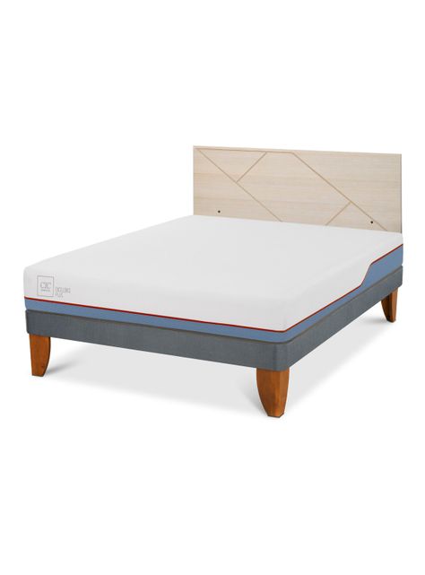 Cama Europea Excellence Plus 2 Plazas + Respaldo Villarrica Alpino-0
