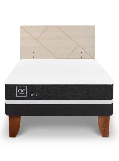 Cama Europea Ortopedic 1.5 Plazas + Respaldo Villarrica Alpino-2