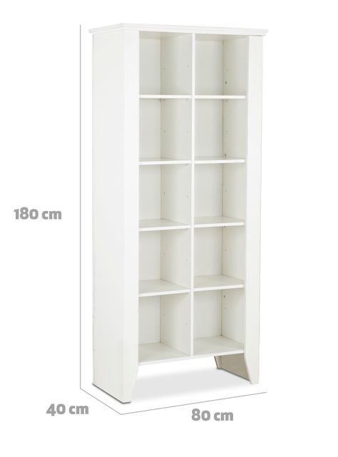 Librero Praga 8 Repisas Blanco-1