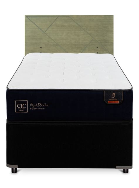 Diván Premium Black 1.5 Plazas Respaldo Villarrica Olivo-2