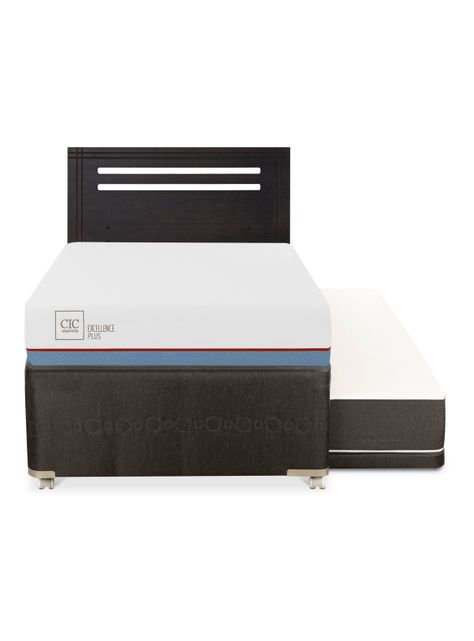 Diván Excellence Plus Black 1.5 Plazas Respaldo Múnich Negro-2