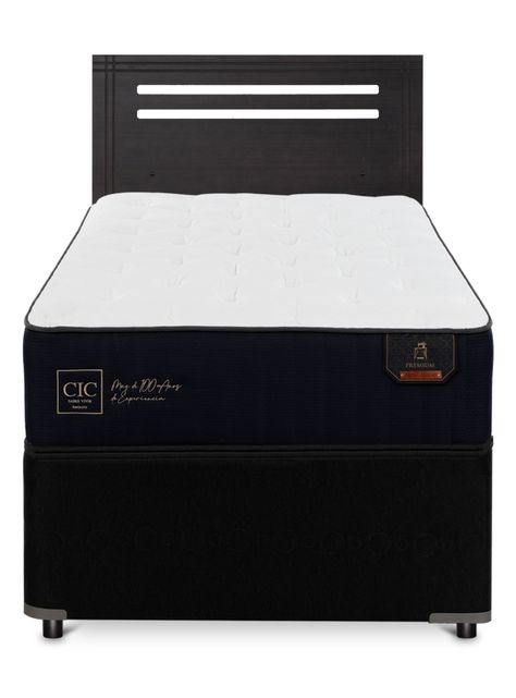 Diván Premium Black 1.5 Plazas Respaldo Múnich Negro-2