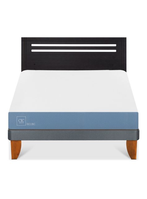 Cama Europea Excellence 2 Plazas x190 cm + Respaldo Múnich Negro-2
