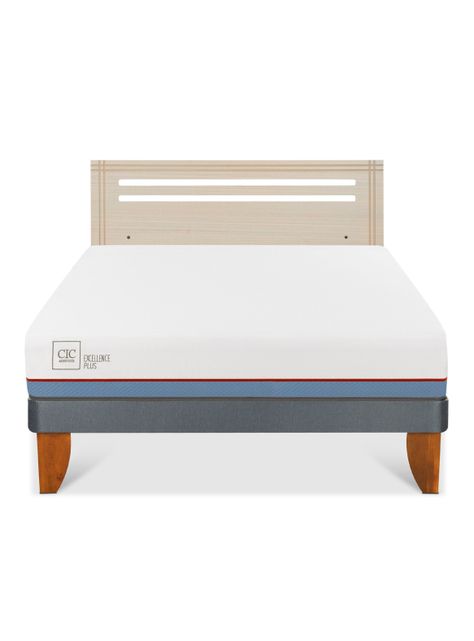 Cama Europea Excellence Plus 2 Plazas + Respaldo Múnich Alpino-2